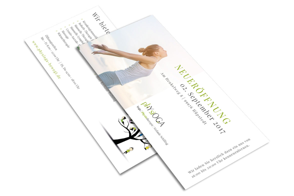 Flyer Design für Physioga by Webflaggschiff